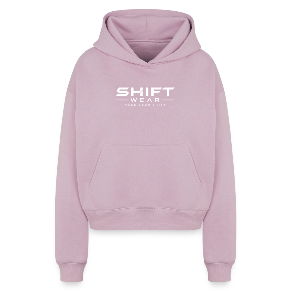 Frauen Oversized Cropped Hoodie - Altrosa