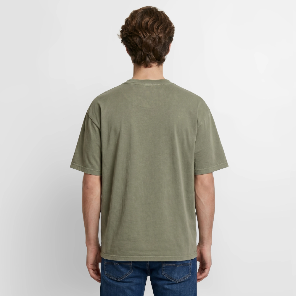 Oversized Unisex Premium Acid-Washed T-Shirt - Grün Acid Wash