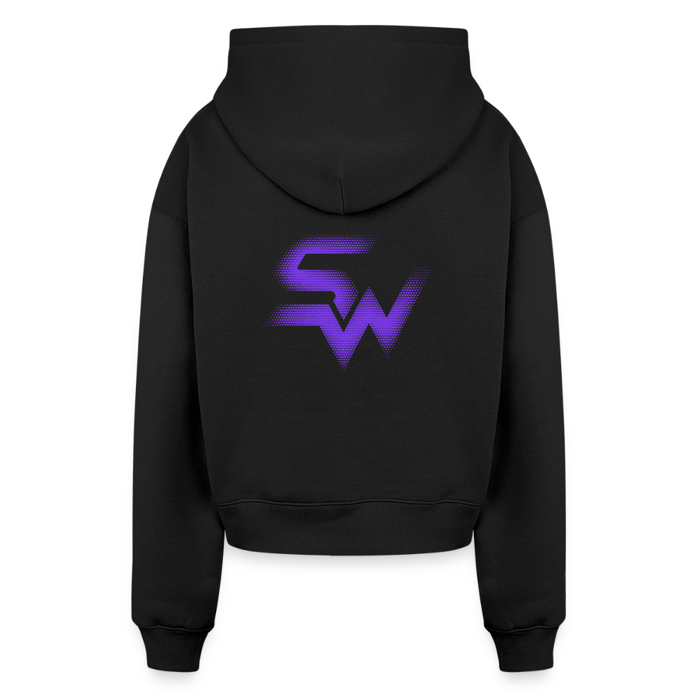 SHIFT Cropped Oversized Heavyweight Hoodie - Schwarz