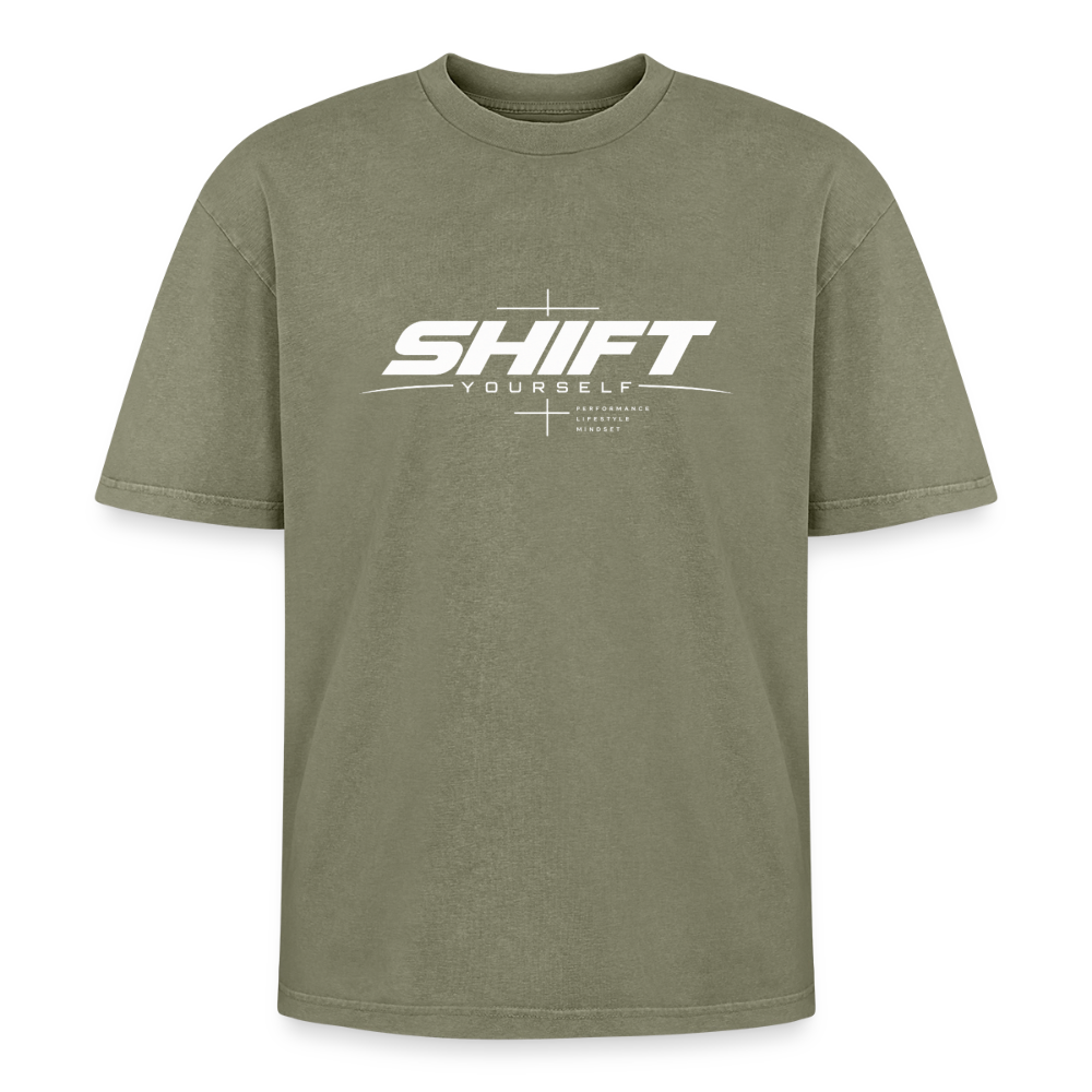 SHIFT Oversized Acid Wash Tee - Grün Acid Wash