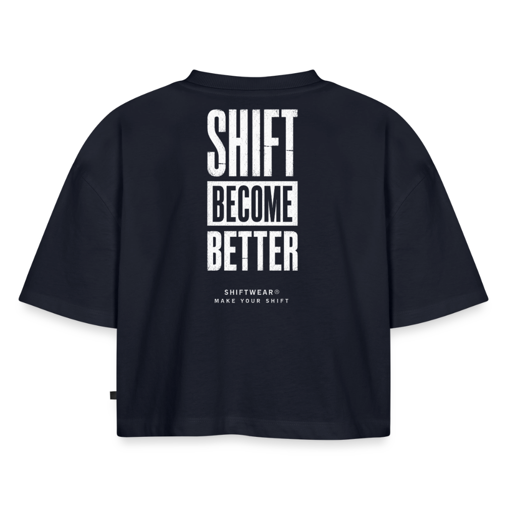 SHIFT Cropped Tee - Navy