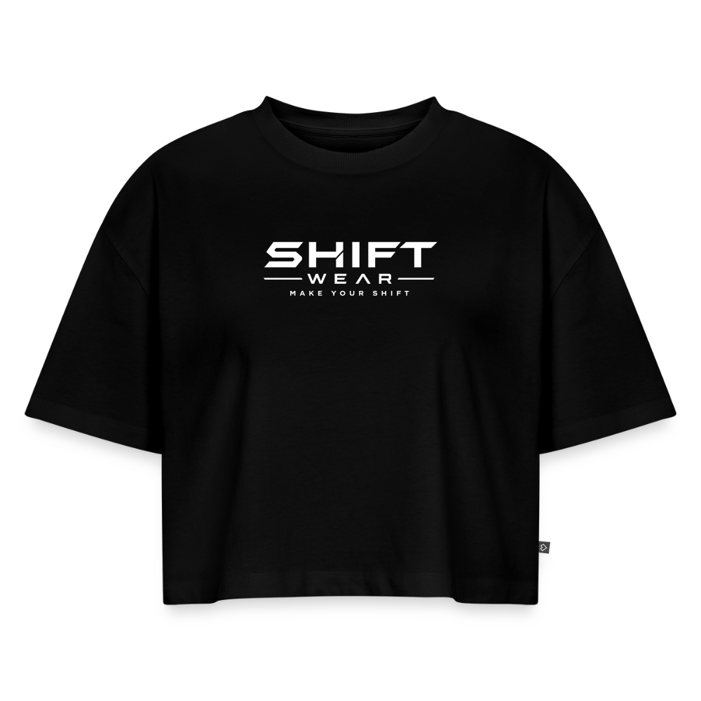 SHIFT Oversized Cropped Tee - Schwarz