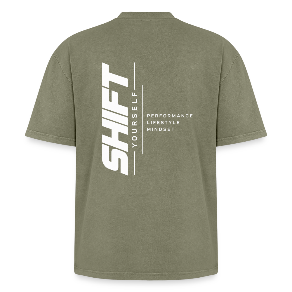 SHIFT Oversized Acid Wash Tee - Grün Acid Wash