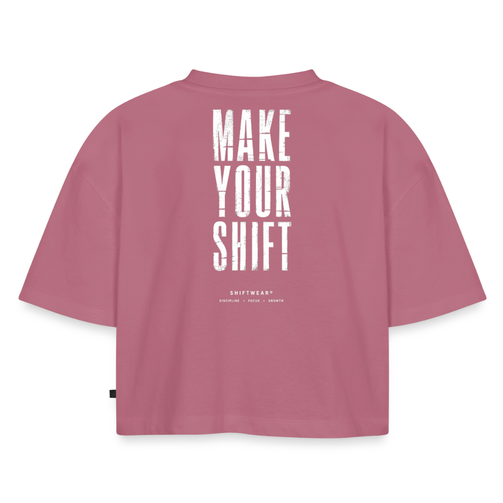 SHIFT Oversized Cropped Tee - Mauve