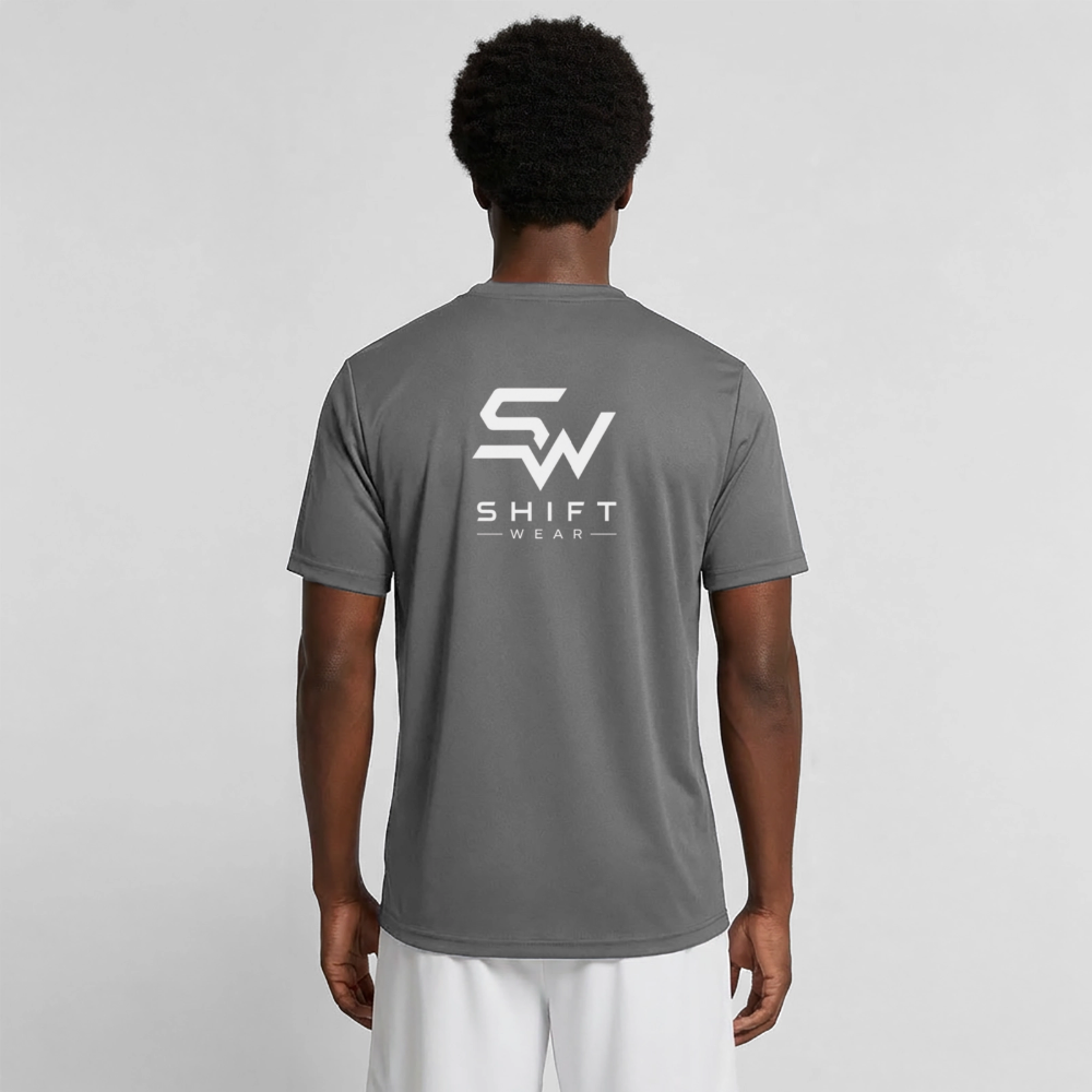 Männer Funktions-T-Shirt - dunkle Melange 