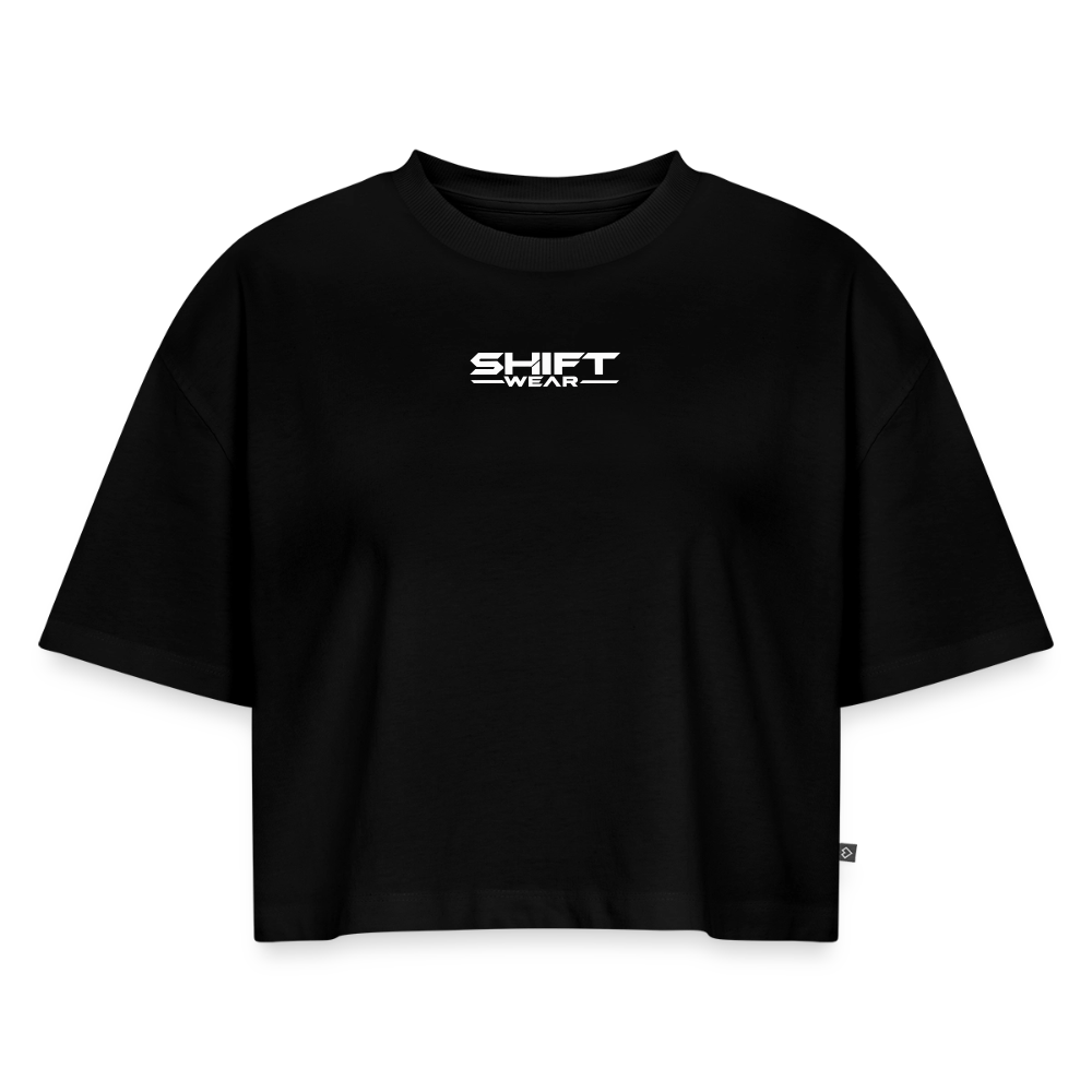 SHIFT Premium Oversized Cropped Tee - Schwarz
