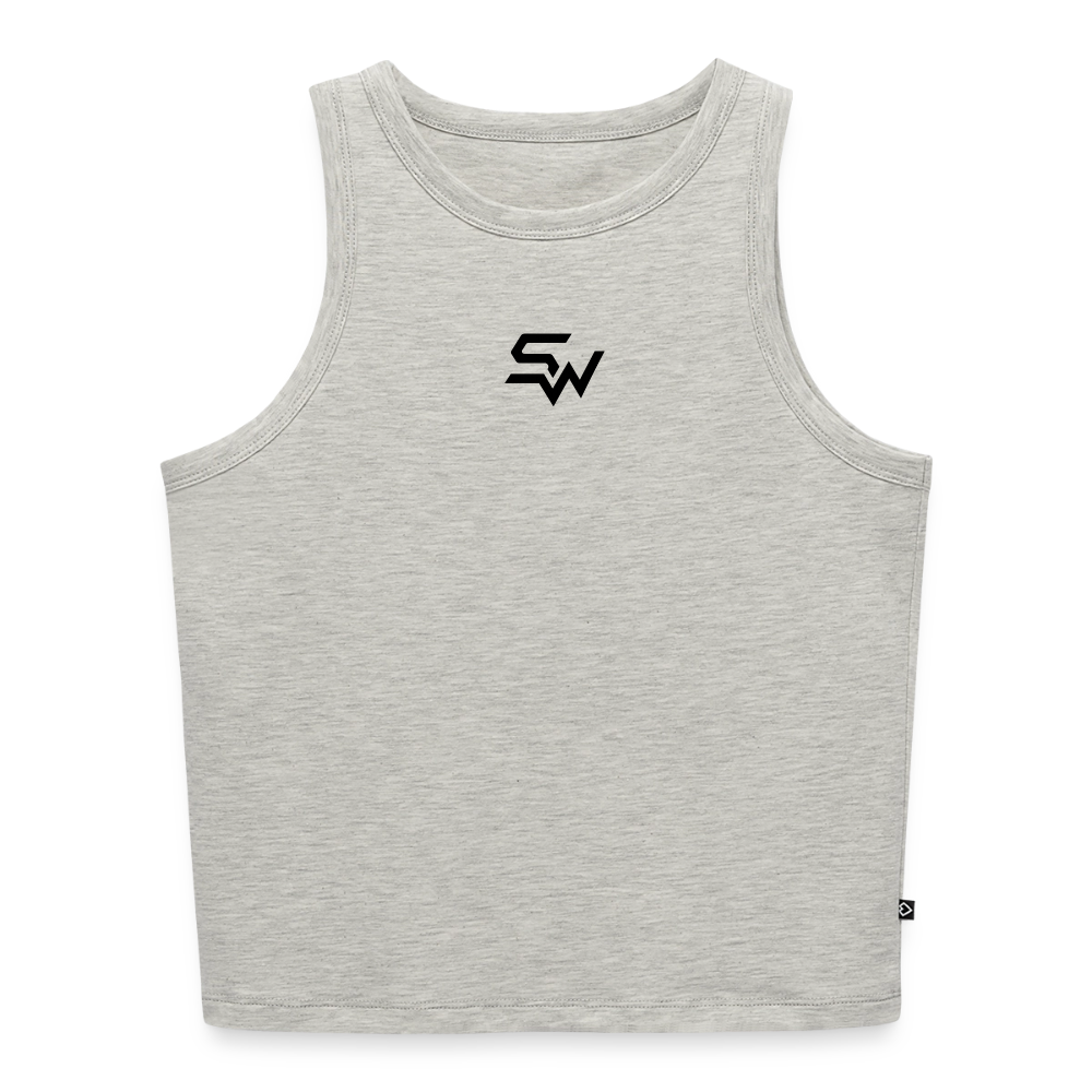 Cropped Frauen Organic Tank Top - Grau meliert