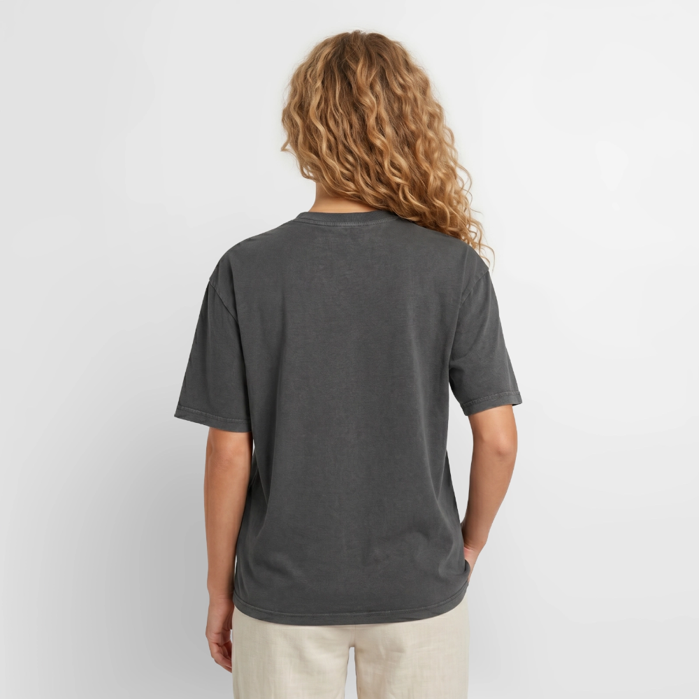 Oversized Unisex Premium Acid-Washed T-Shirt - Schwarz Acid Wash