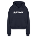 SHIFT Cropped Oversized Heavyweight Hoodie - Navy