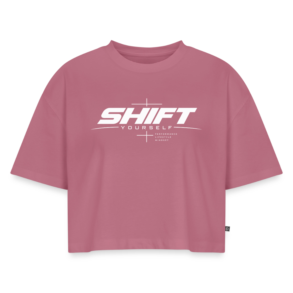 SHIFT Premium Oversized Cropped Tee - Mauve