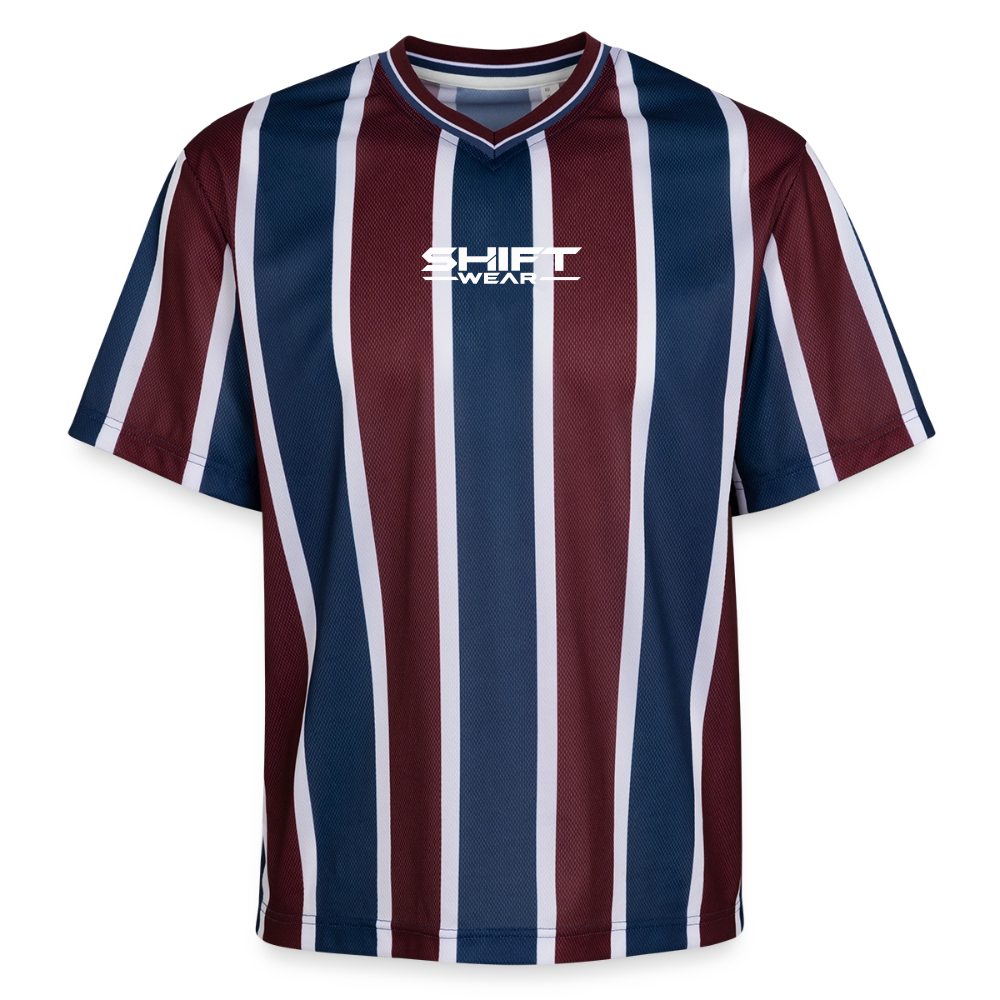 SHIFT Football Style Tee - Bordeaux/Navy