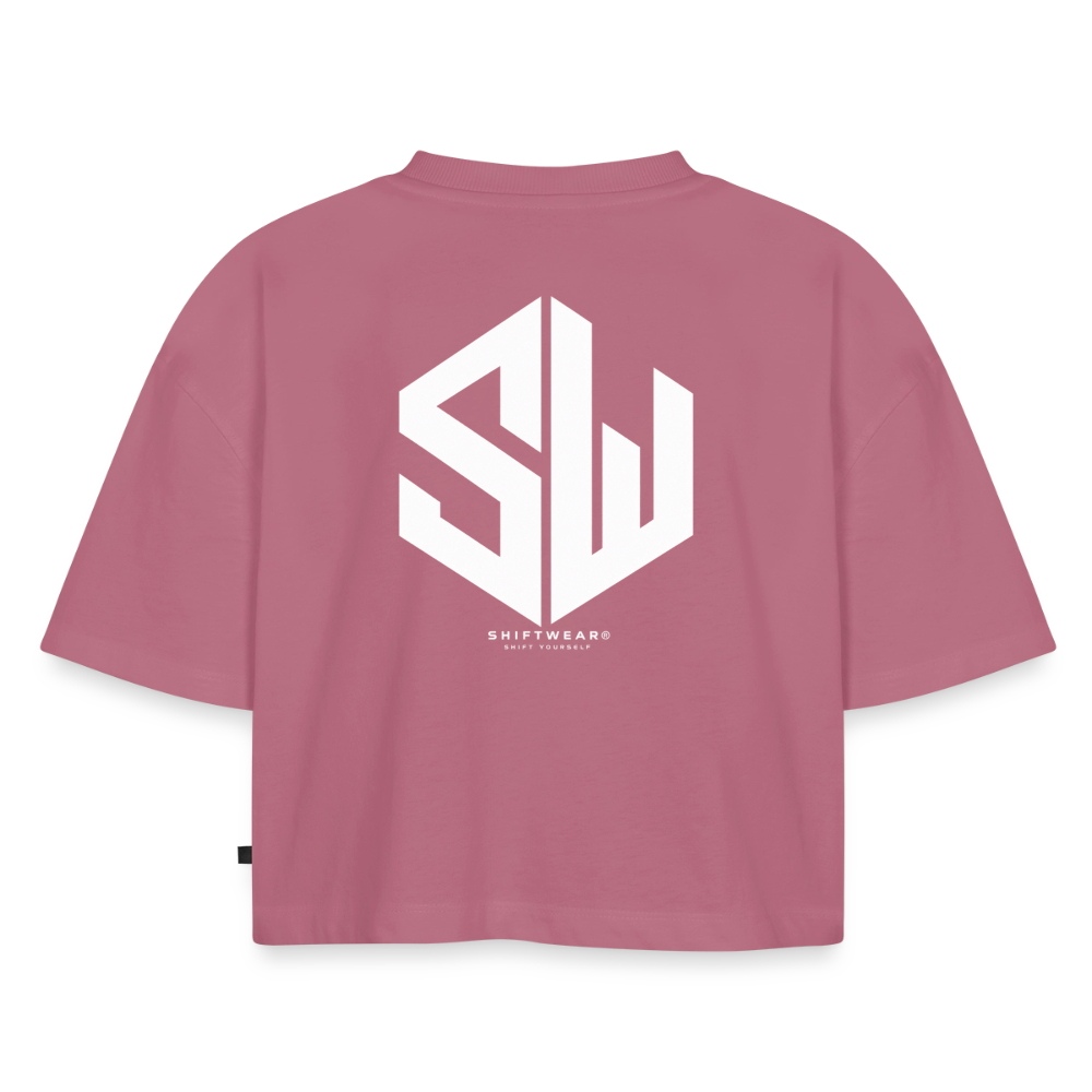 SHIFT Premium Oversized Cropped Tee - Mauve
