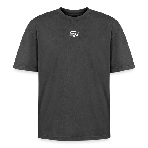Oversized Unisex Premium Acid-Washed T-Shirt - Schwarz Acid Wash