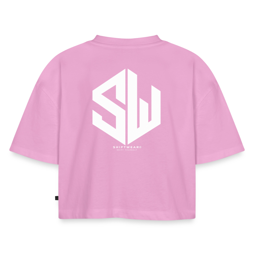 SHIFT Premium Oversized Cropped Tee - Verwaschenes Rosa