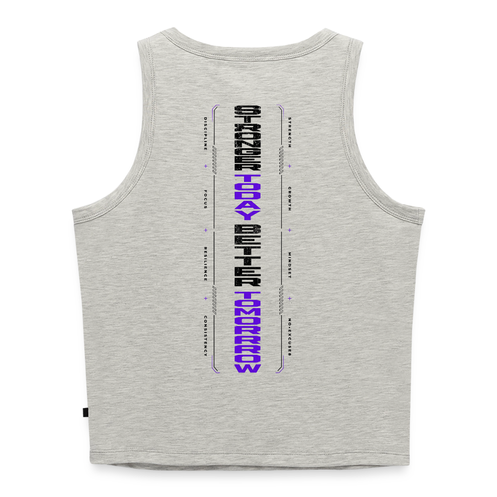 Cropped Frauen Organic Tank Top - Grau meliert
