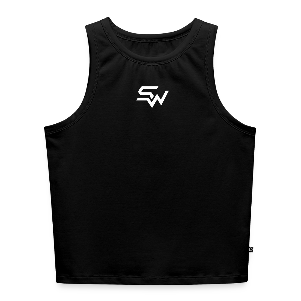 Cropped Frauen Organic Tank Top - Schwarz