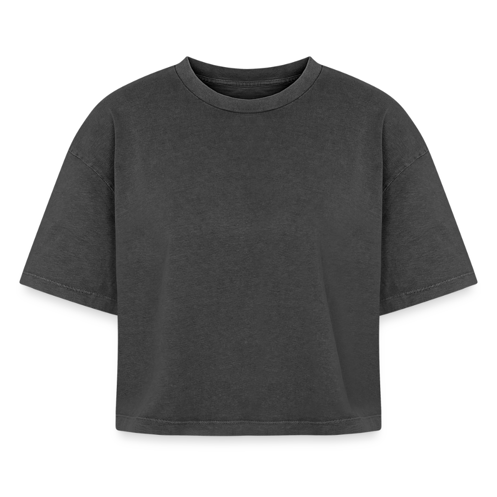 SHIFT Boxy Frauen Acid Wash Tee - Schwarz Acid Wash