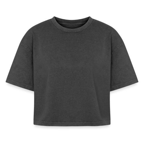 SHIFT Boxy Frauen Acid Wash Tee - Schwarz Acid Wash