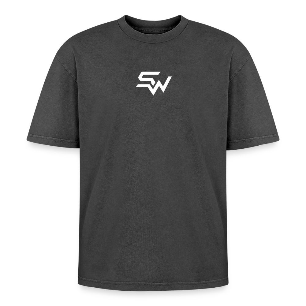 Oversized Unisex Premium Acid-Washed T-Shirt - Schwarz Acid Wash