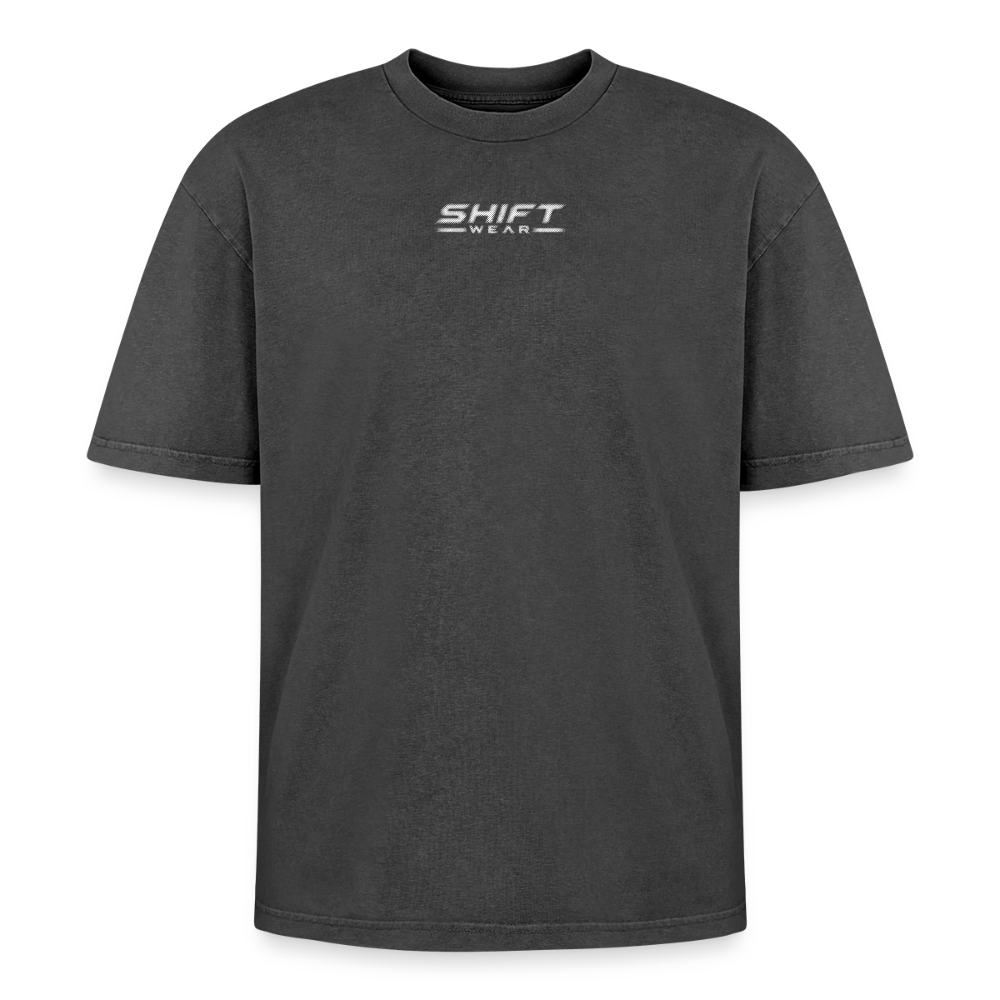 Oversized Unisex Premium Acid-Washed T-Shirt - Schwarz Acid Wash