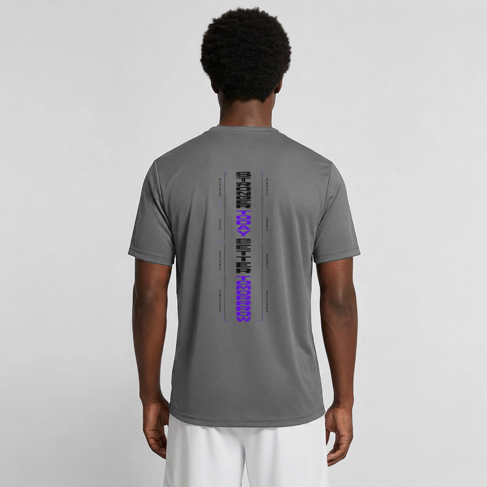 Männer Funktions-T-Shirt - dunkle Melange 