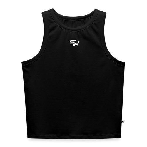 Cropped Frauen Organic Tank Top - Schwarz