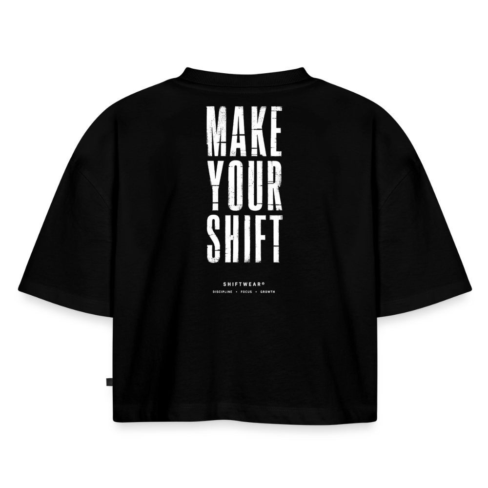 SHIFT Cropped Tee - Schwarz