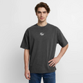 Oversized Unisex Premium Acid-Washed T-Shirt - Schwarz Acid Wash
