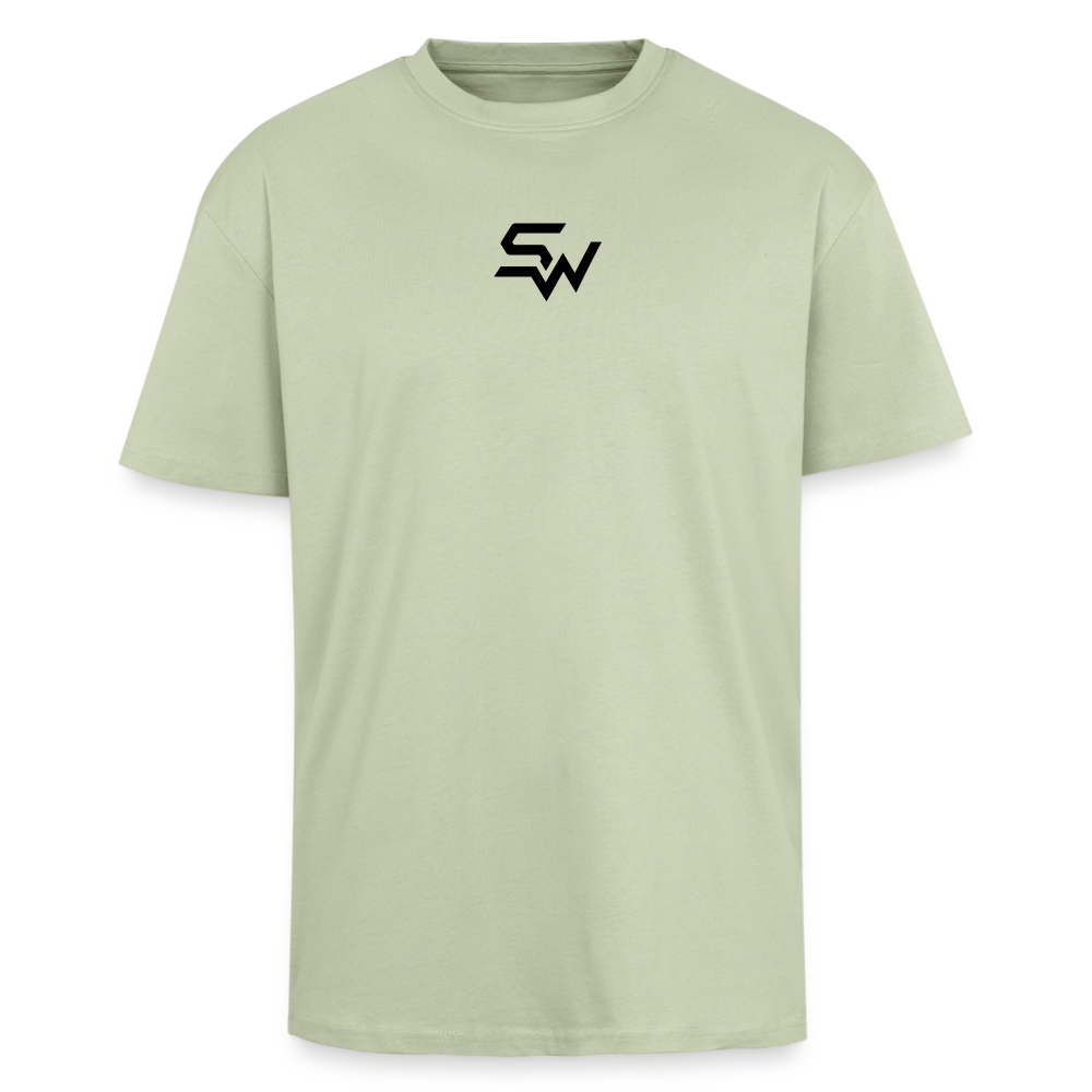 Oversized Heavyweight Unisex T-Shirt - Leichtes Salbeigrün 
