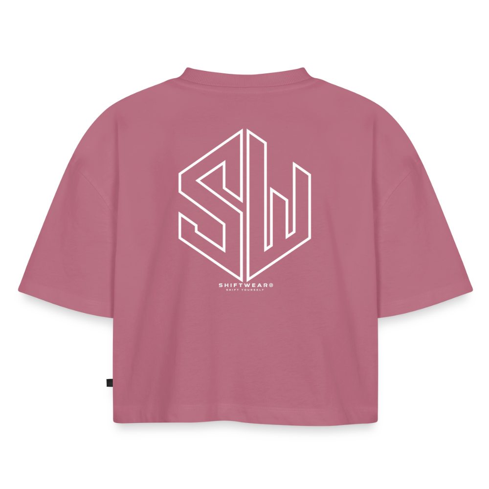 SHIFT Premium Oversized Cropped Tee - Mauve