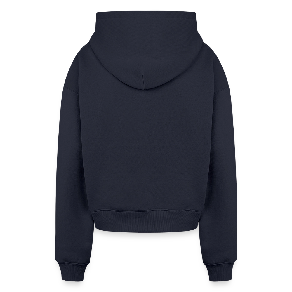 SHIFT Cropped Oversized Heavyweight Hoodie - Navy