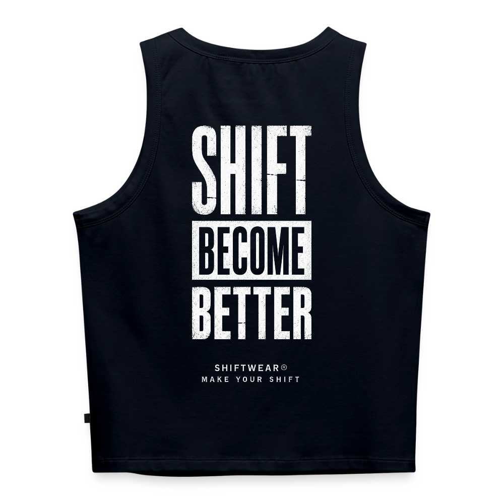 Cropped Frauen Organic Tank Top - Navy
