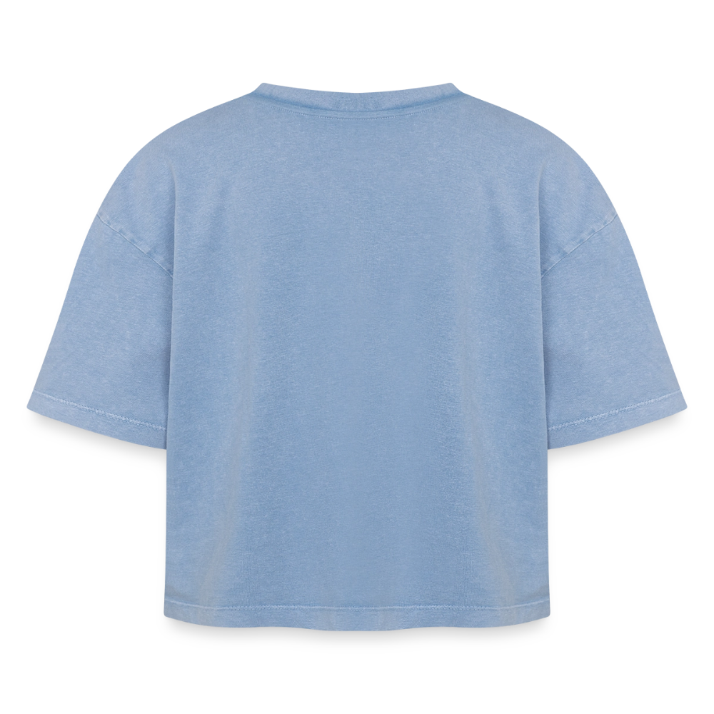 SHIFT Boxy Acid Wash Tee - Blau Acid Wash
