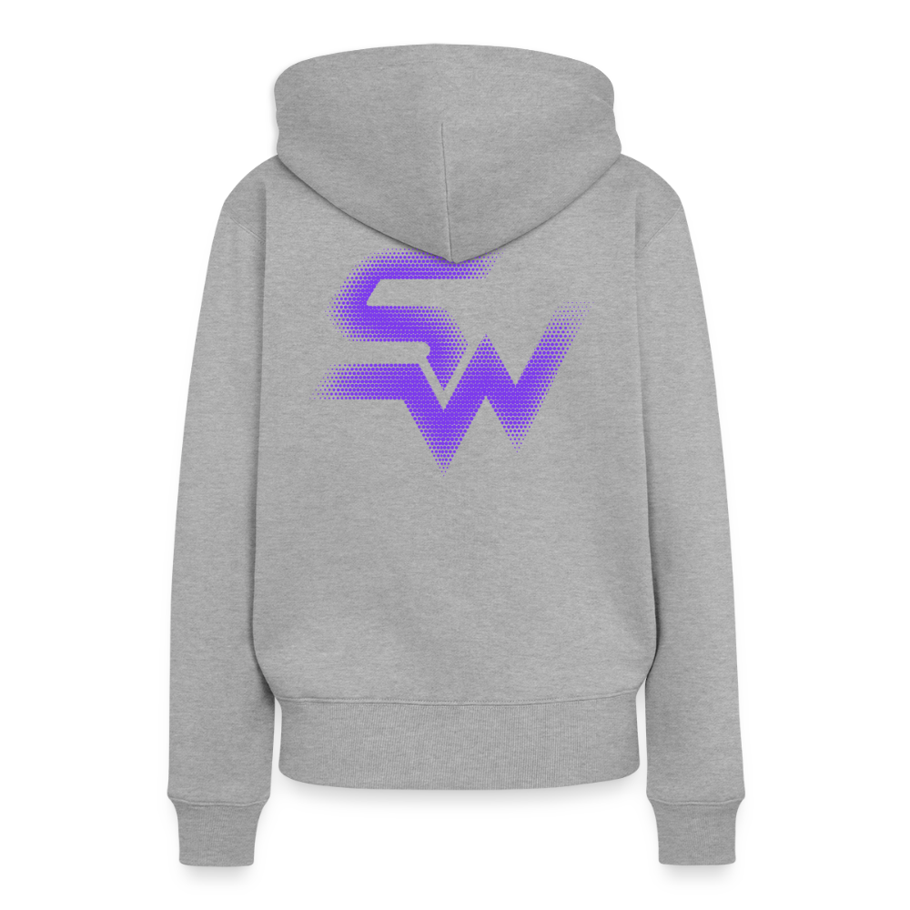 Frauen Premium Hoodie - Grau meliert