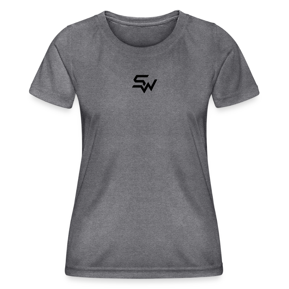 Frauen Funktions-T-Shirt - dunkle Melange 