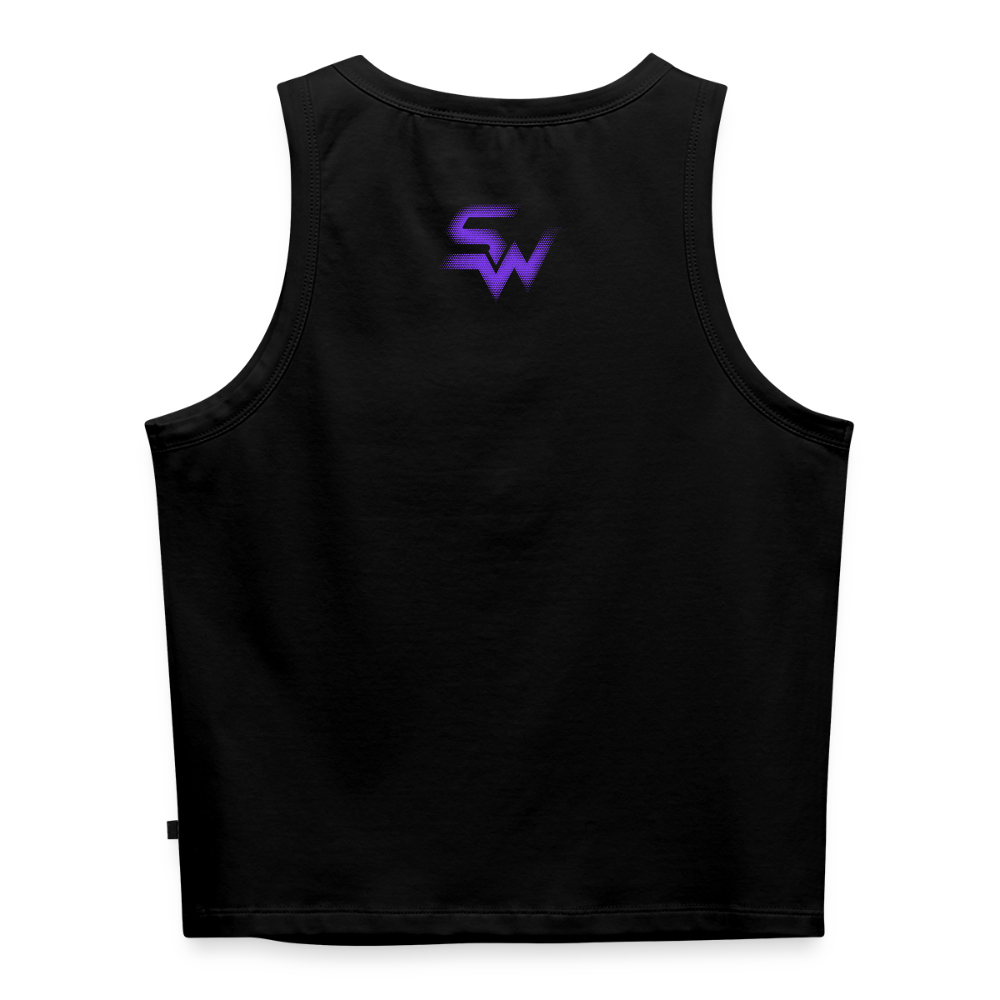 Cropped Frauen Organic Tank Top - Schwarz