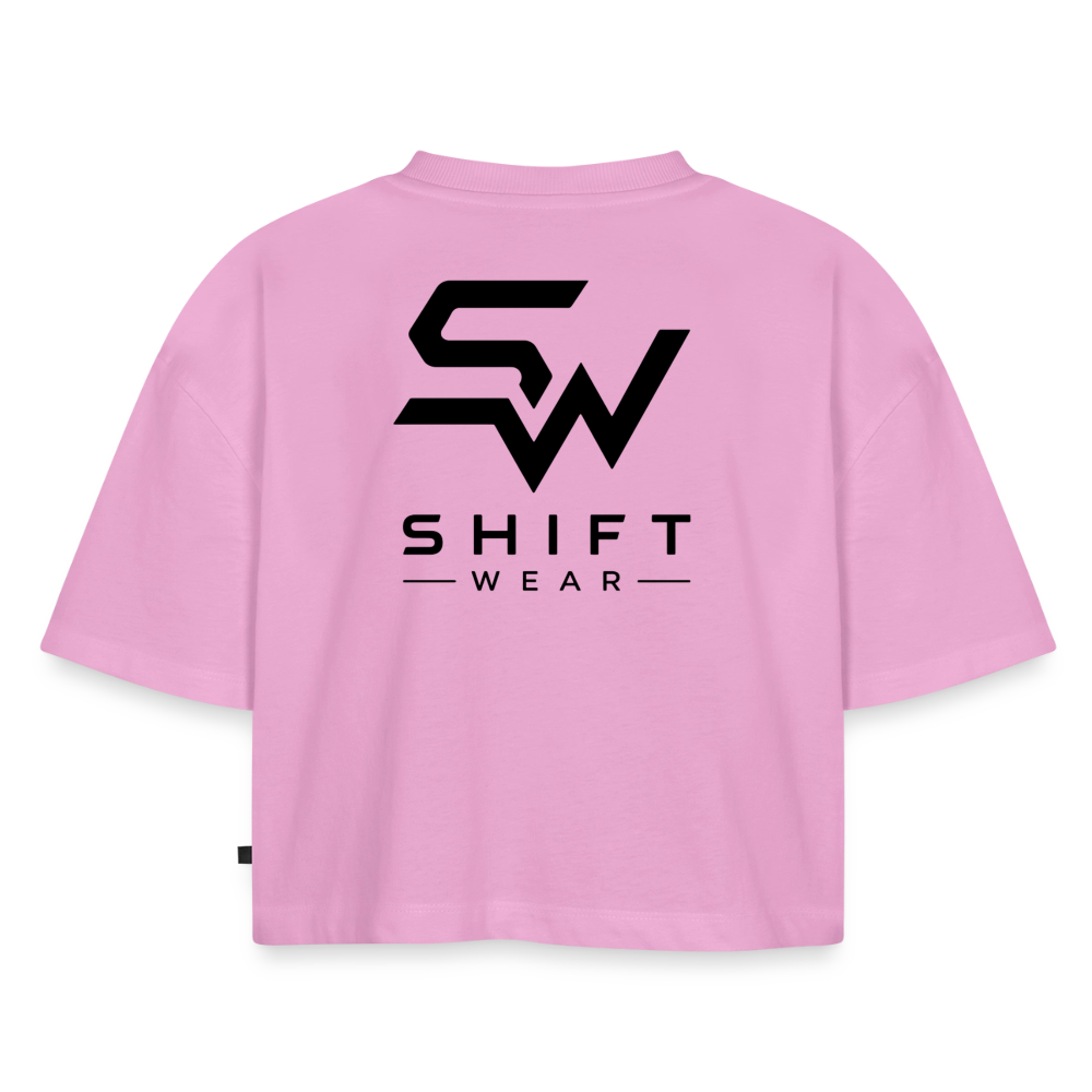 Frauen Premium Oversized Bio Cropped T-Shirt - Verwaschenes Rosa