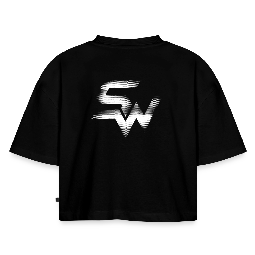 SHIFT Premium Oversized Cropped Tee - Schwarz