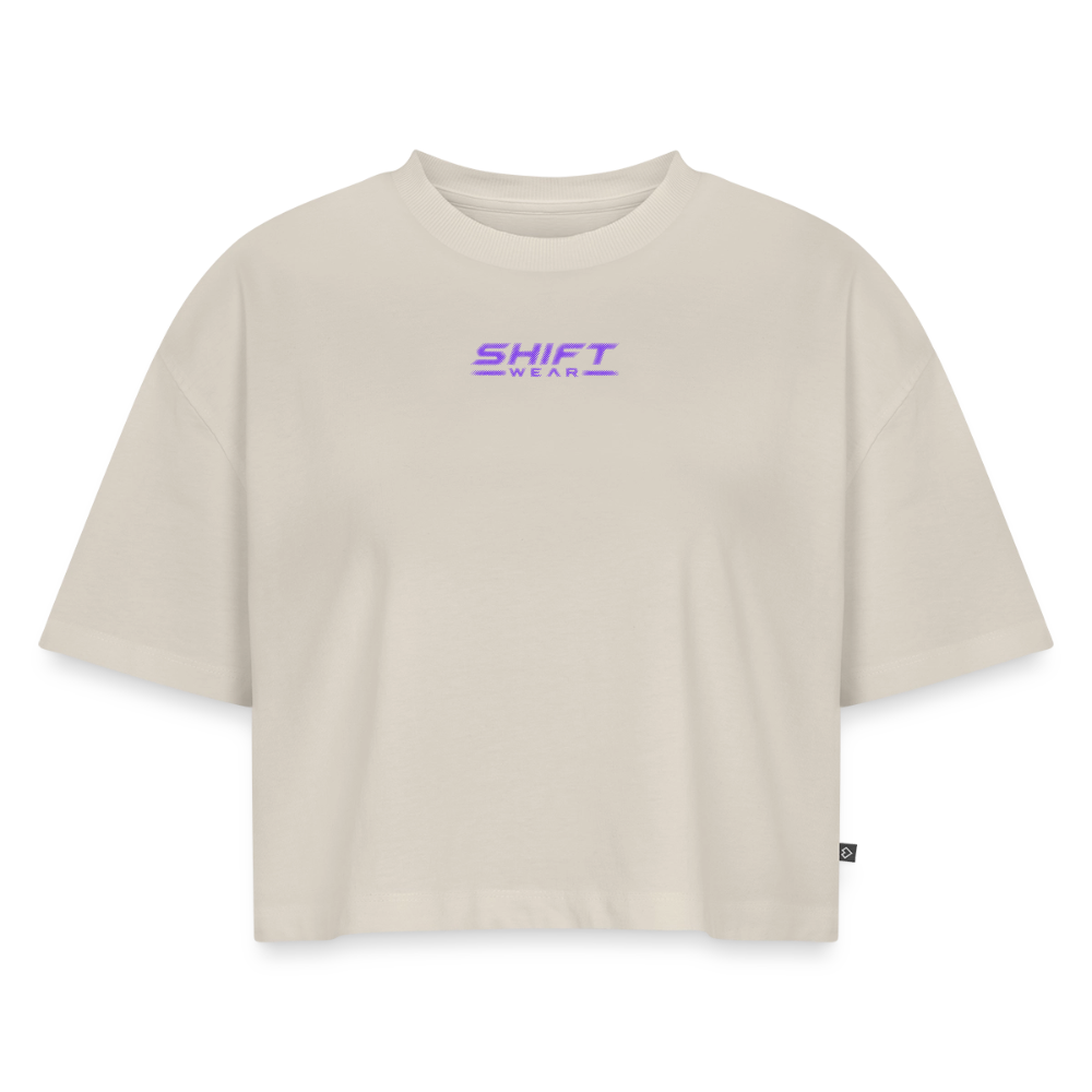 SHIFT Premium Oversized Cropped Tee - Beige