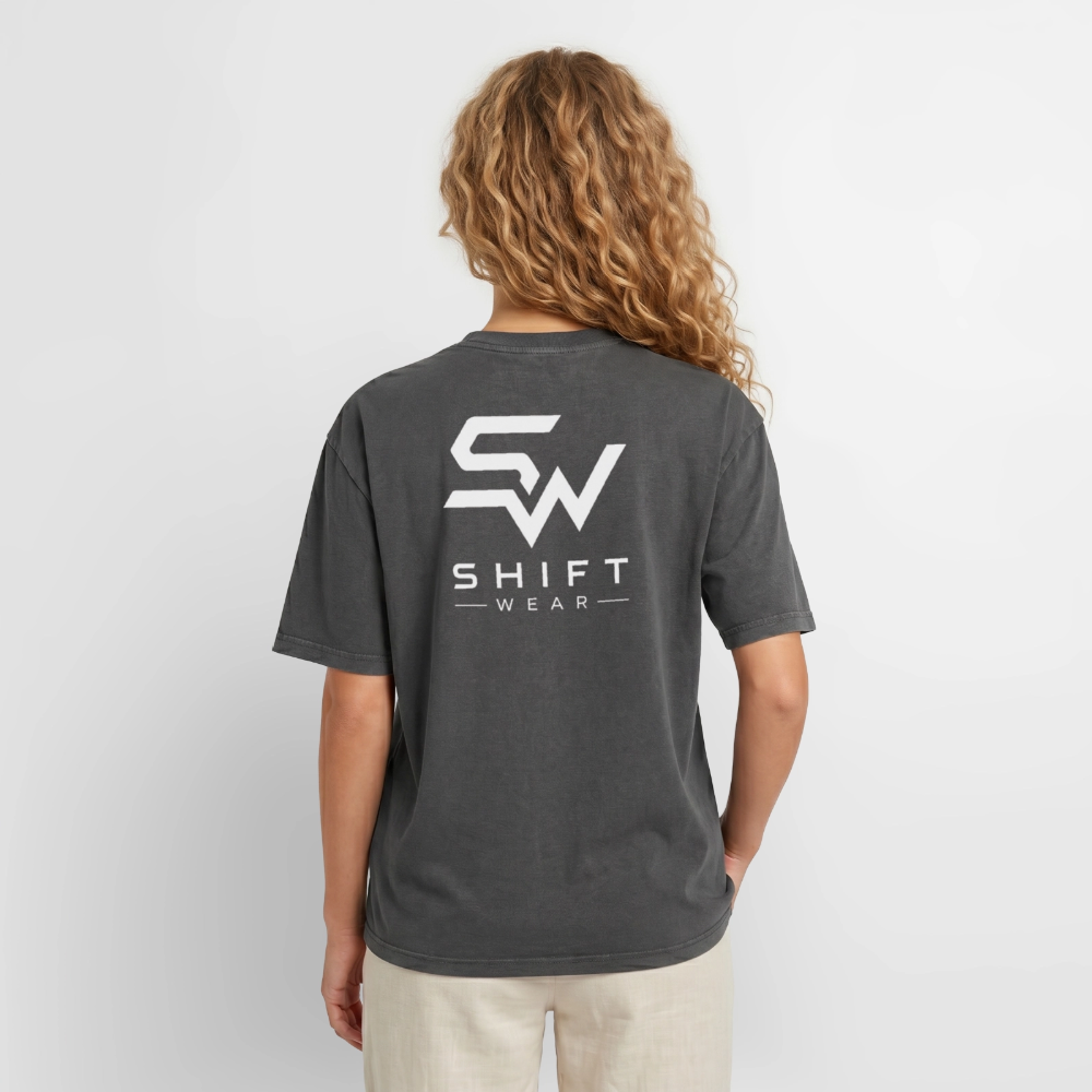 Oversized Unisex Premium Acid-Washed T-Shirt - Schwarz Acid Wash