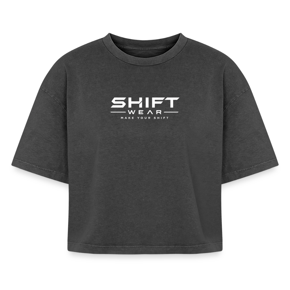 SHIFT Boxy Acid Wash Tee - Schwarz Acid Wash