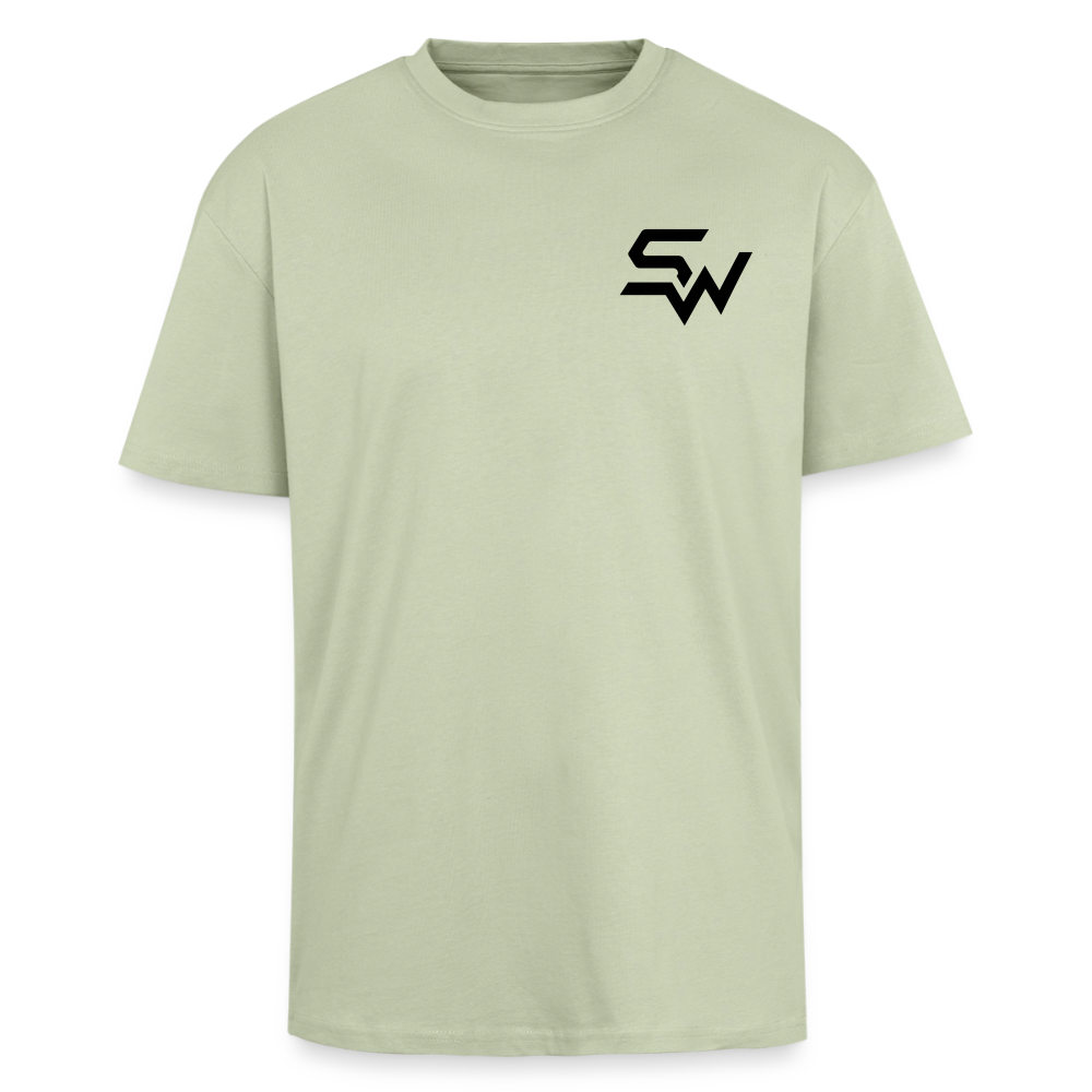 Oversized Heavyweight Unisex T-Shirt - Leichtes Salbeigrün 
