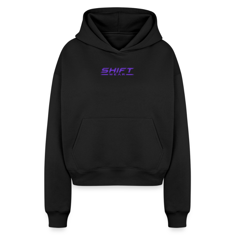 SHIFT Cropped Oversized Heavyweight Hoodie - Schwarz