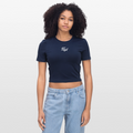 Frauen Cropped T-Shirt - Light Navy