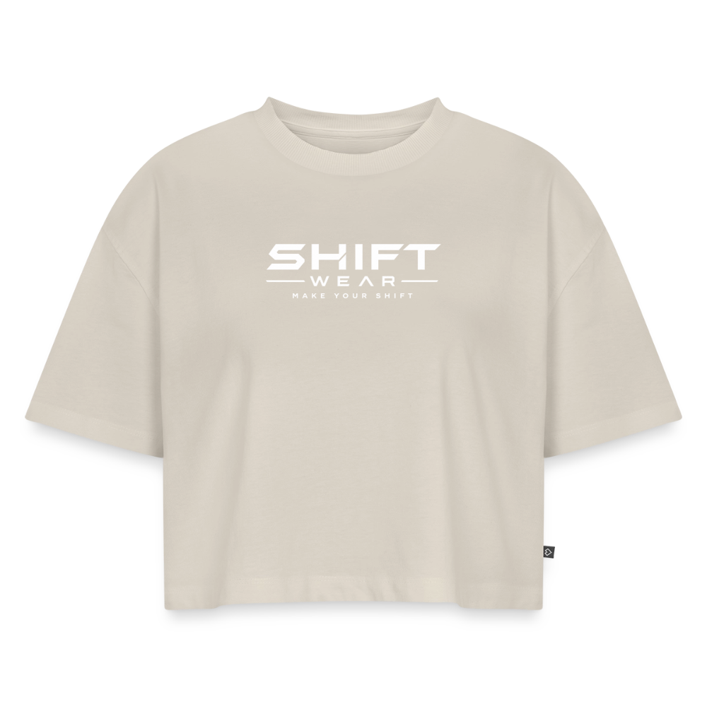 SHIFT Oversized Cropped Tee - Beige
