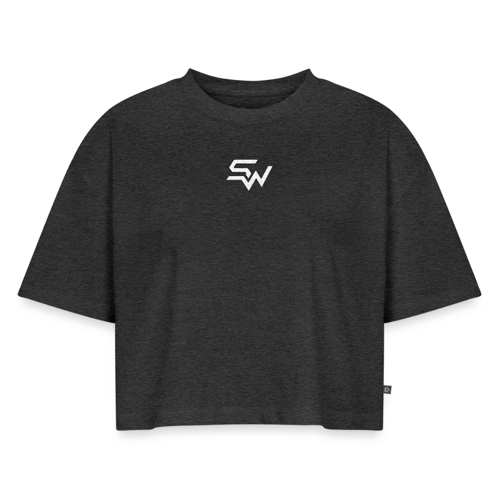 SHIFT Cropped Tee - Anthrazit meliert