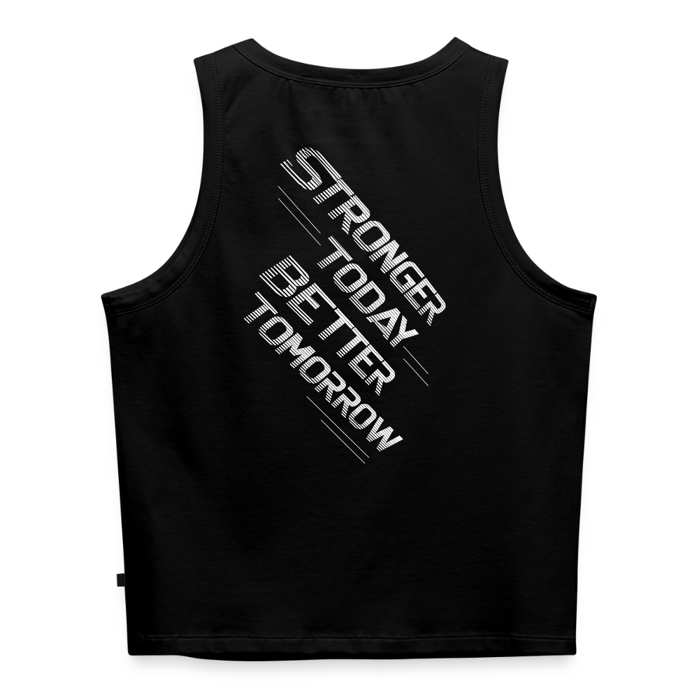Cropped Frauen Organic Tank Top - Schwarz