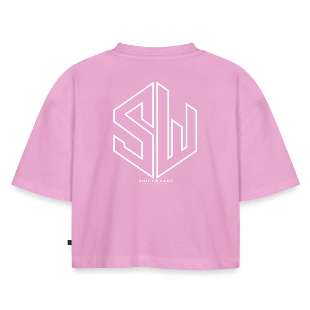 SHIFT Premium Oversized Cropped Tee - Verwaschenes Rosa
