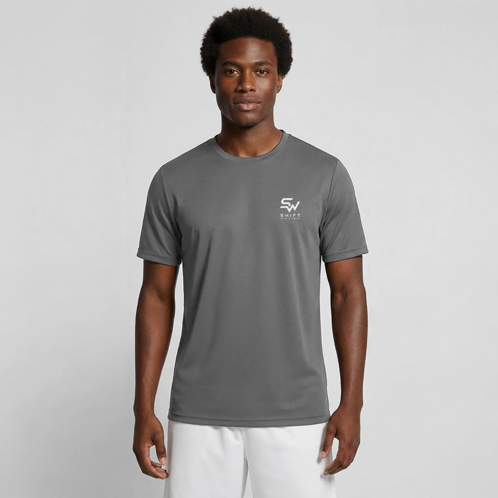 Männer Funktions-T-Shirt - dunkle Melange 