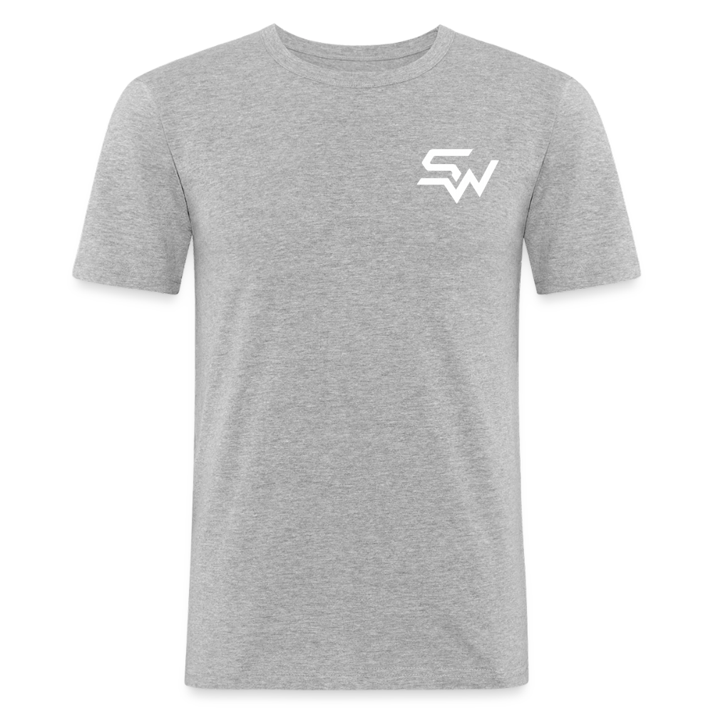 Männer Slim Fit T-Shirt - Grau meliert